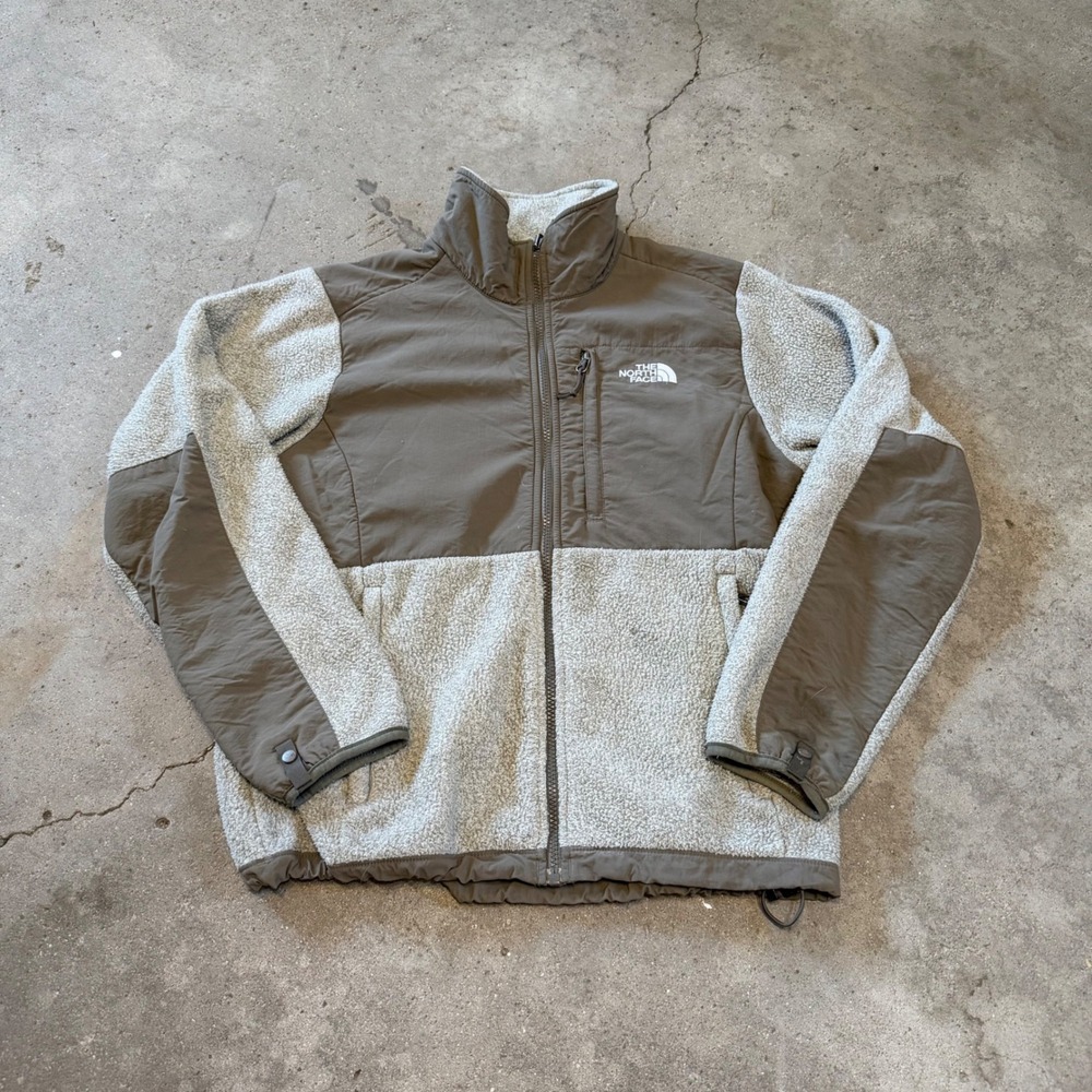 The North Face Denali Jacket Women Medium Brown Oatmeal Fleece ANLP F11